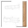 Hanah Home Mueble de TV Duku Roble y Blanco